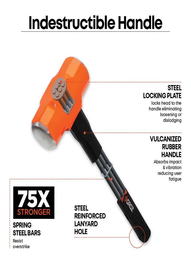 GROZ 1.13 Kg Club Hammers 12 Inch, Indestructible Handle, Hammer Head 2.5 Lbs, Handle Length 12"| CHID/2.5/12 - Image 2